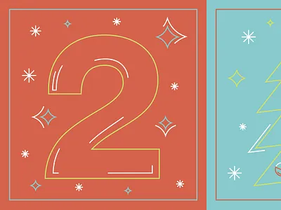 12 days of Christmas 12 days of christmas illustration line