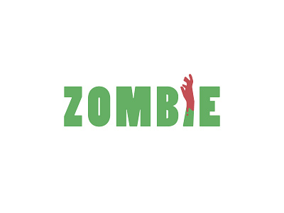 Zombie brand idea logo minimal simple type typography verbicon wordmark