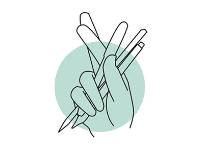 Hand in circle circle good luck hand