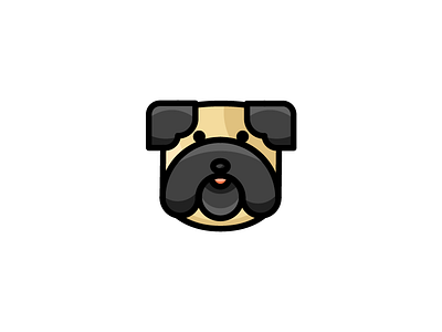 Pug animal animals dog icon illustration pug