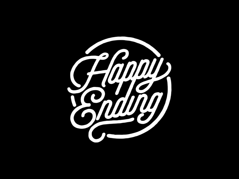 Happy Ending Logo - Animation Test 001. animated logo animation branding logo script typography