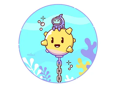 Underwater Adventure character game gamedev illustration indiedev ios vector
