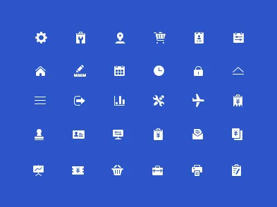 Icon set (24x24) flat icon system