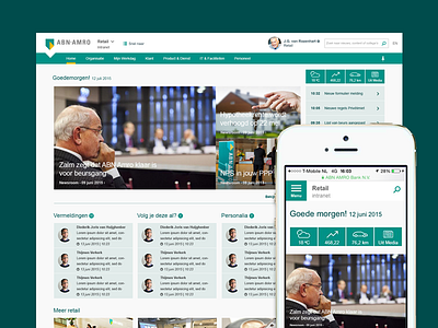 Mobile Intranet abn amro morgen portal ui vd