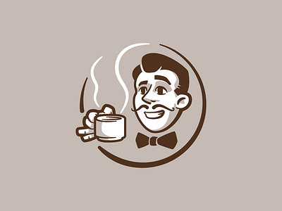 Coffee artisan artisan bow tie cafe café coffee emblem fancy kaffi local logo old