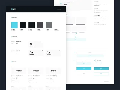 Nerv Esports Styleguide branding color palette esports gaming grid styleguide styles typography