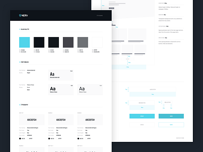 Nerv Esports Styleguide branding color palette esports gaming grid styleguide styles typography