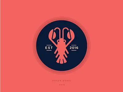 Boston Lobster Logo albania branding brand brand book design usa fish company business food beach fresh lobster boston brand branding lobster logo logo mark logotype identity summer sea restaurant