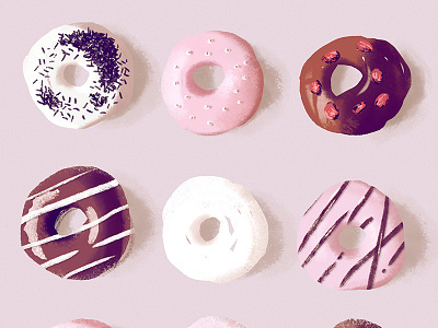 Donuts brush chocolate cute dessert donut food illustration photoshop pink sketch sugar sweet