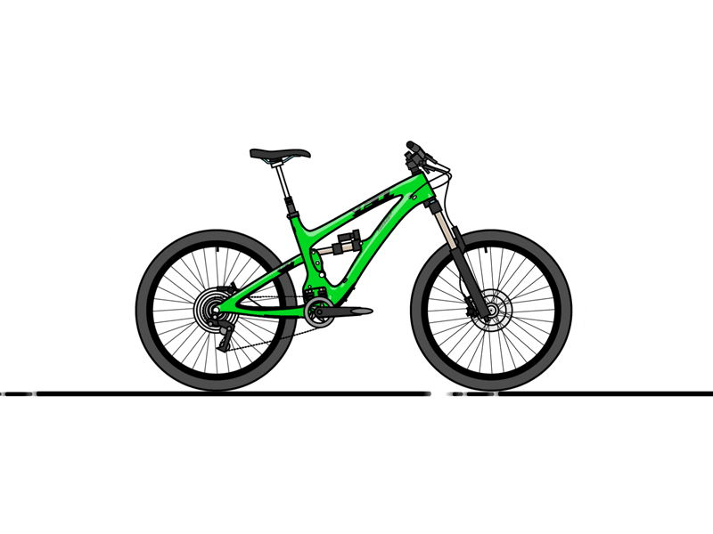 Yeti SB6c avoiding the poop bike fan green hop illustration mtb poop ride suspension wheels yeti