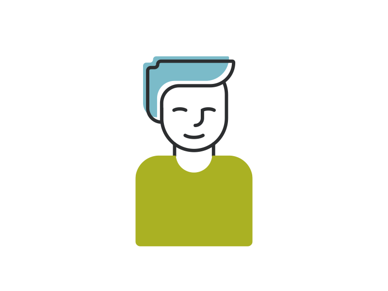 Best friends avatar icons illustration line monoline