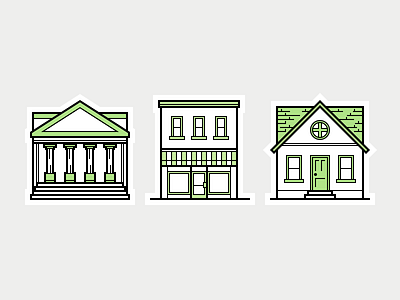 Heroicons building home house icon set icons library shop store front