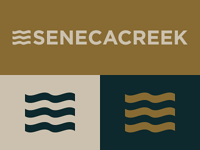 Seneca Creek branding creek flag logo mark nature symbol water wave