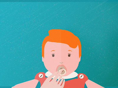 This Means War II baby blue cartoon cute face illustration mom mother pacifier simple