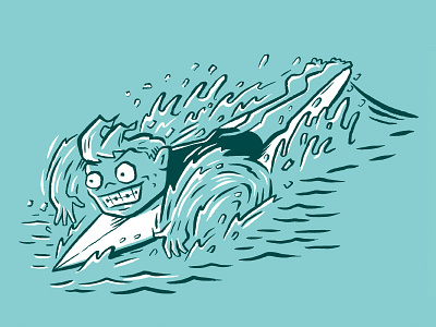The Over-Amped Grom archetypes characters grom handrawn kronk southafrica studiokronk surfing zigzag