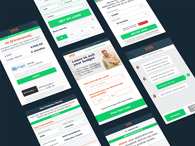 Yes Finance - Form & UI Design finance form loan mobile design responsive design ui ux yes