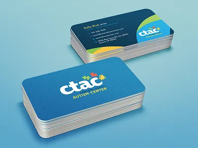 CTAC Business Cards autism business cards center moo pattern puzzle