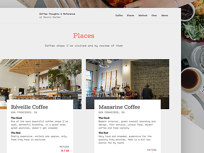 Taste Notes - Places coffee ecommerce launch layout project shop side typography ui ux web website