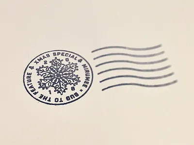 Xmas Special analog ink letter limited edition paper photo stamp xmas