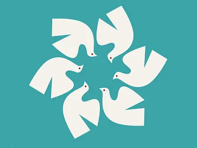 Peacebird bird dove illustration peace simple star vector