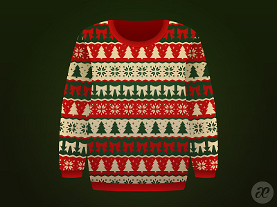 It's ugly Sweater Time christmas digital freebie illustration vector