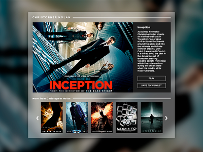 Daily UI Challenge | 025 ~ TV App app design digital inception movies tv app ui