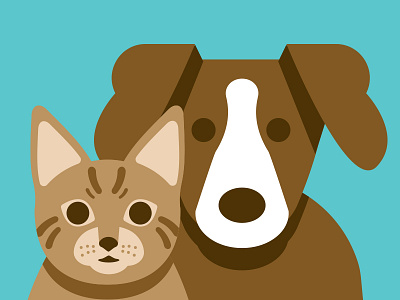 Cat & Dog cat dog icon illustration mark