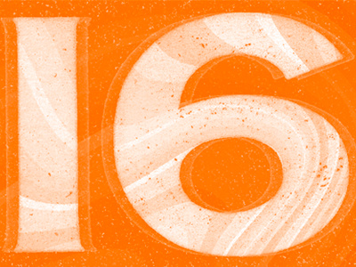 2016 Year In Review numbers orange texture type typography