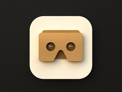 Cardboard 3d app cardboard design google icon icon design vr webshocker