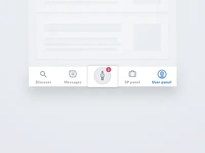 Navigation icons avatar briefcase drop shadow icon set icons ios messages mobile navigation panel shadow user icon