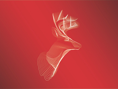 Deer graphic design illustration