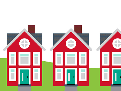 Row Houses houses illustrator vector