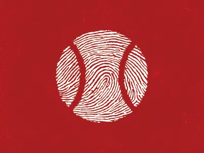Leave Your Mark On The Game ball baseball finger finger print game identity logo mark red sports thumb