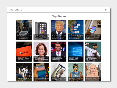 Daily UI Day 94 | News daily ui daily ui day 094 news news page top stories ui uiux