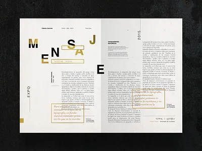 E X P O editorial mag page print type typography