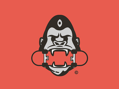 Bad Ape ape badass design faceless illustration skate vector