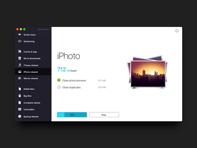 MaCleaner 3 app clean design elcapitan iphoto mac macleaner osx screen sierra ui yosemite