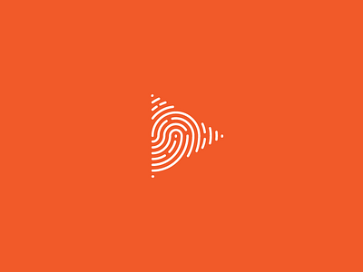 Fingerprint brand design finger line logo music play print sense