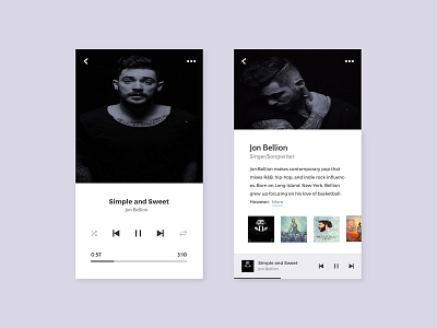 Music Player UI clean design flat illustrator minimal music photoshop ui userinterface