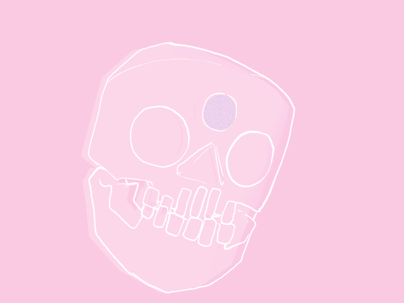 Third Eye animation gif hand drawn loop skull