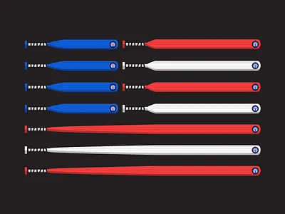 Cubs bats baseball baseball bats chicago cubs cubs flag hikuu illustration kuuhubard vector