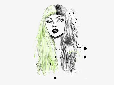 Gothic tones digitalart drawing fashionillustration girl goth illustration inksplatters mixedmedia portrait watercolor