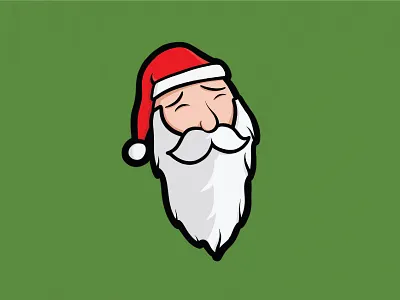Ho Ho Ho beard character christmas design hat illustration mustache santa thick lines