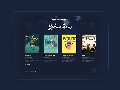 Bedtime Stories | Smart Home (homescreen) android bedtime books children concept experience interaction ios ipad mobile parents smart home