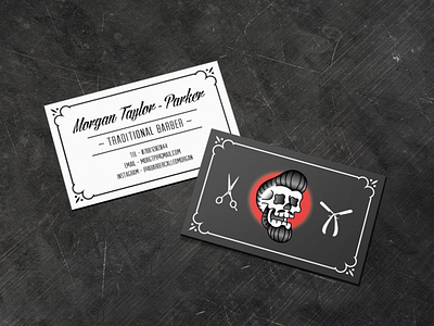 Traditional Barber Business Card branding design folk graphicdesign identity illustration logo logodesign