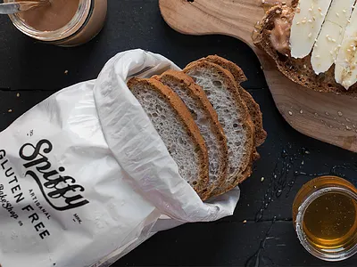 Spiffy Bakeshop bakeshop bread glutenfree logo spiffy type