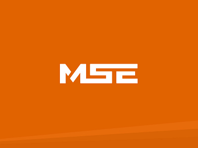 MSE Logo brand industrial logo mse orange sturdy type typography