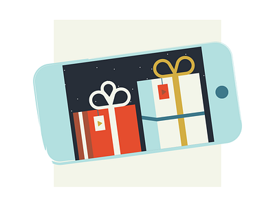 Illustration from our holiday campaign gifts illustration mobile vector