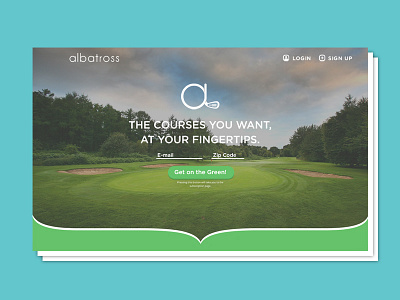 Daily UI - Landing Page dailyui design golf illustration interface landing page sign up ui web