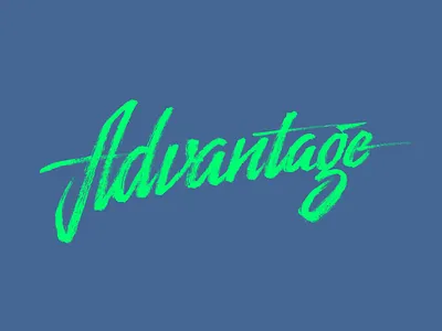 Advantage hand handwritten made mojotech script typography